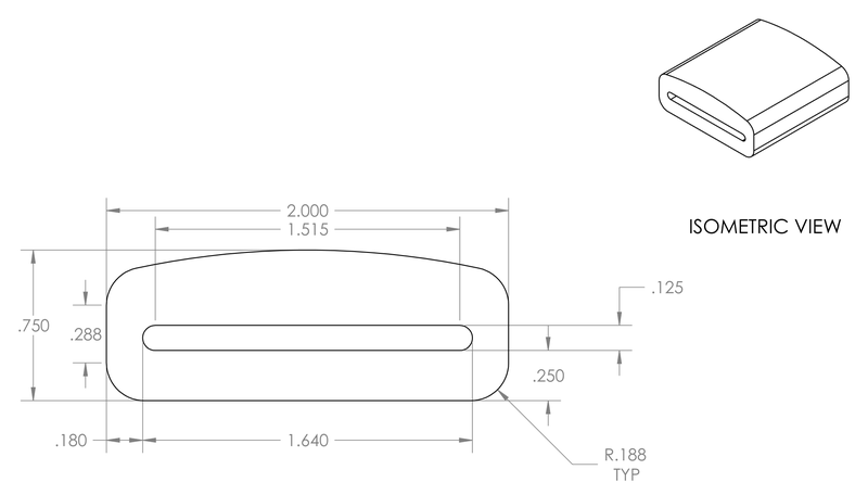 DR-111 inflatable seal profile engineering drawing