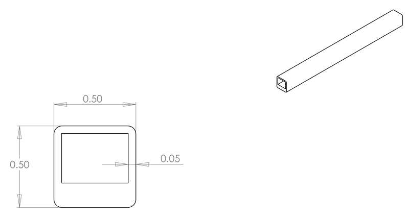 DR-14 inflatable seal profile engineering drawing