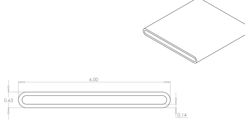 DR-17 inflatable seal profile engineering drawing
