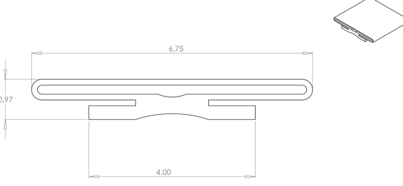 DR-32 inflatable seal profile engineering drawing
