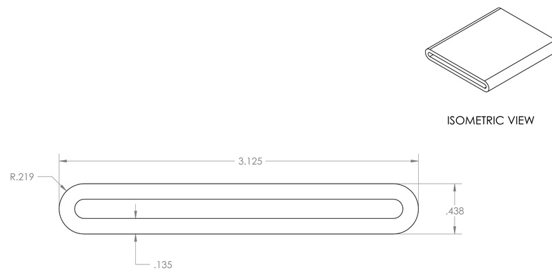 DR-66 inflatable seal profile engineering drawing