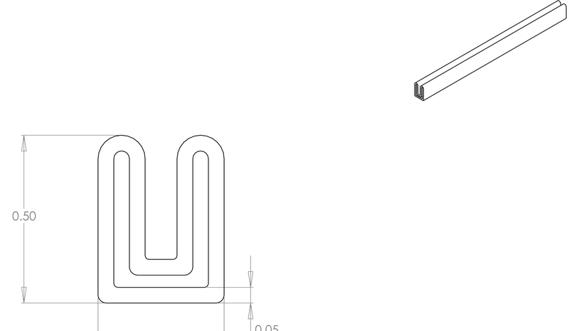 DR-83 inflatable seal profile engineering drawing